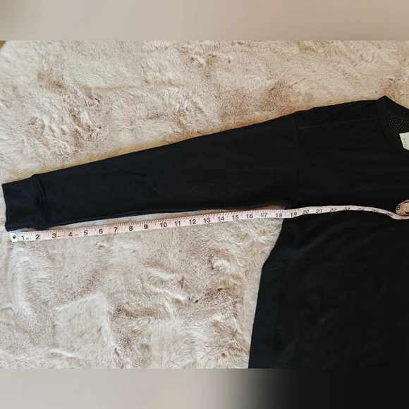 Alala Heron Mesh Knit Oversized Long Sleeve Sweatshirt in Black size Small - Picture 14 of 15